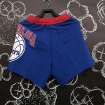 NBA Philadelphia 76ers nike athleisure shorts Bleu